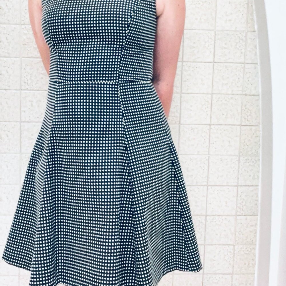 NWT Ralph Lauren fit & flare polka dot dress, size 14